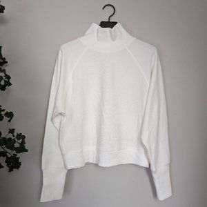 Alo Waffle Weekend Escape Mock Neck Long Sleeve - Ivory (**TAG REMOVED**)